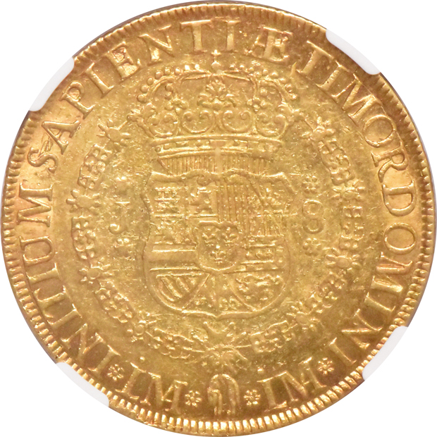 Peru - 1753-LM J 8 escudos - NGC AU-55