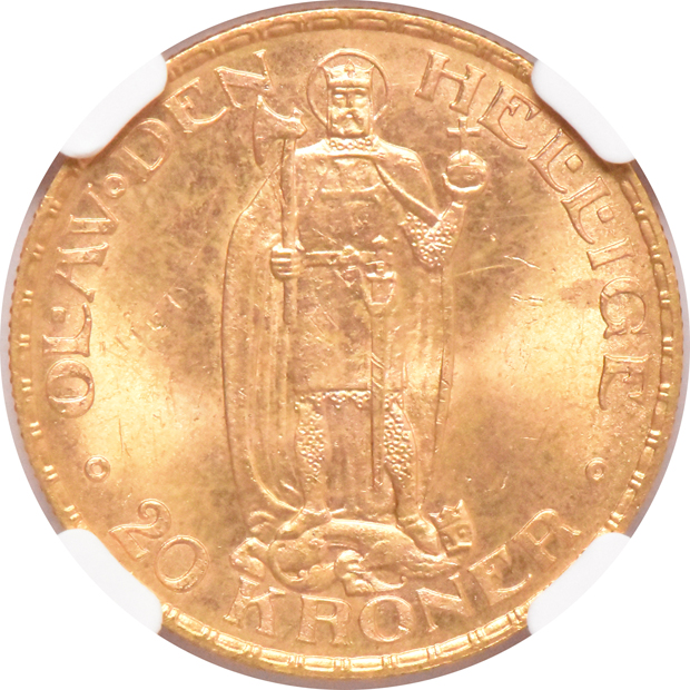 Norway - 1910 20 kroner - NGC MS-64