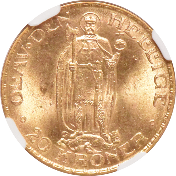 Norway - 1910 20 kroner - NGC MS-63