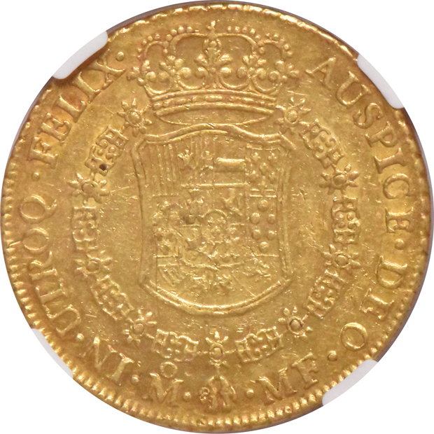 Mexico - 1770-MO MF 8 escudos - NGC AU-55