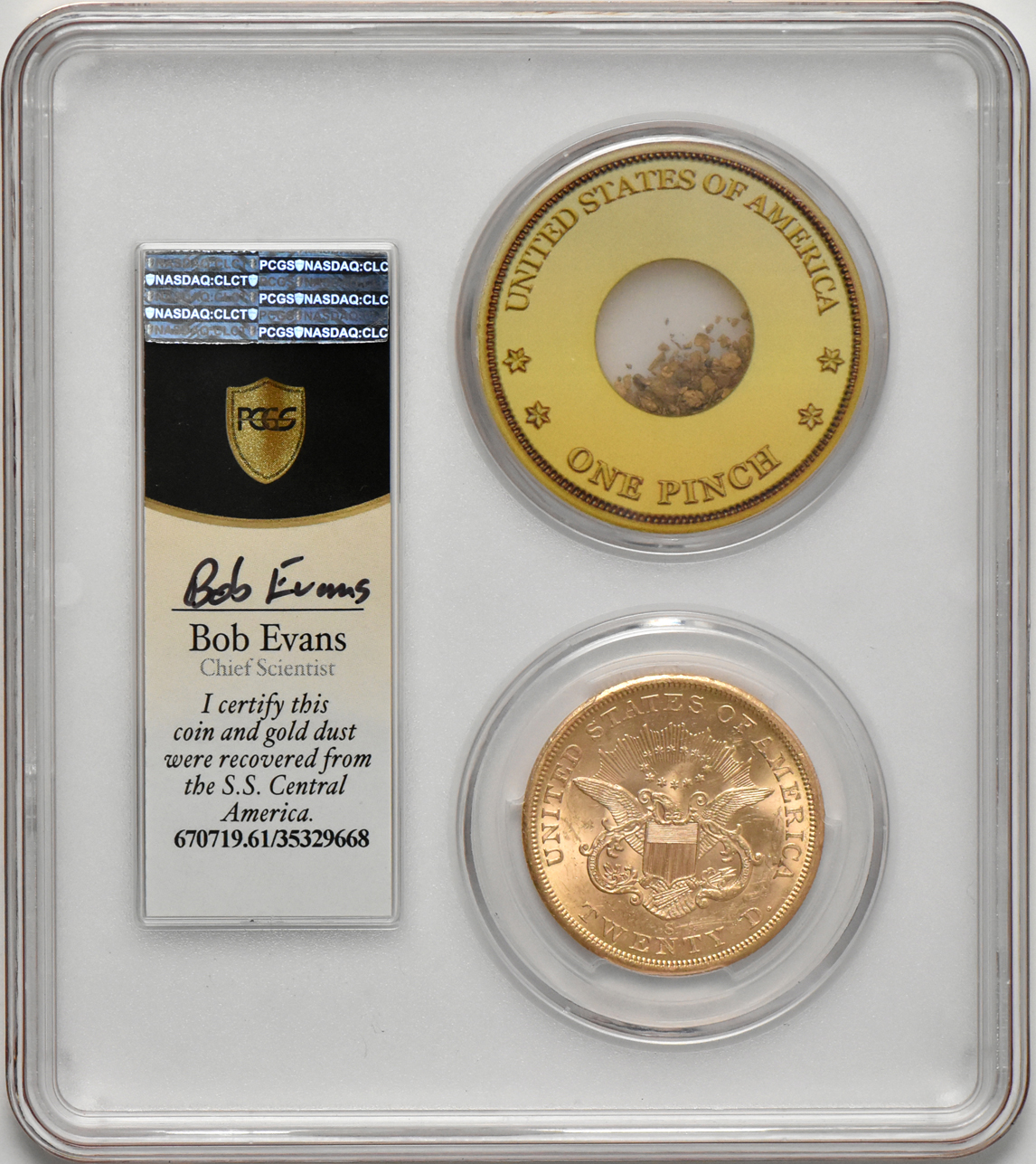 S.S. Central America1857-S No Serif, Right S PCGS MS-61