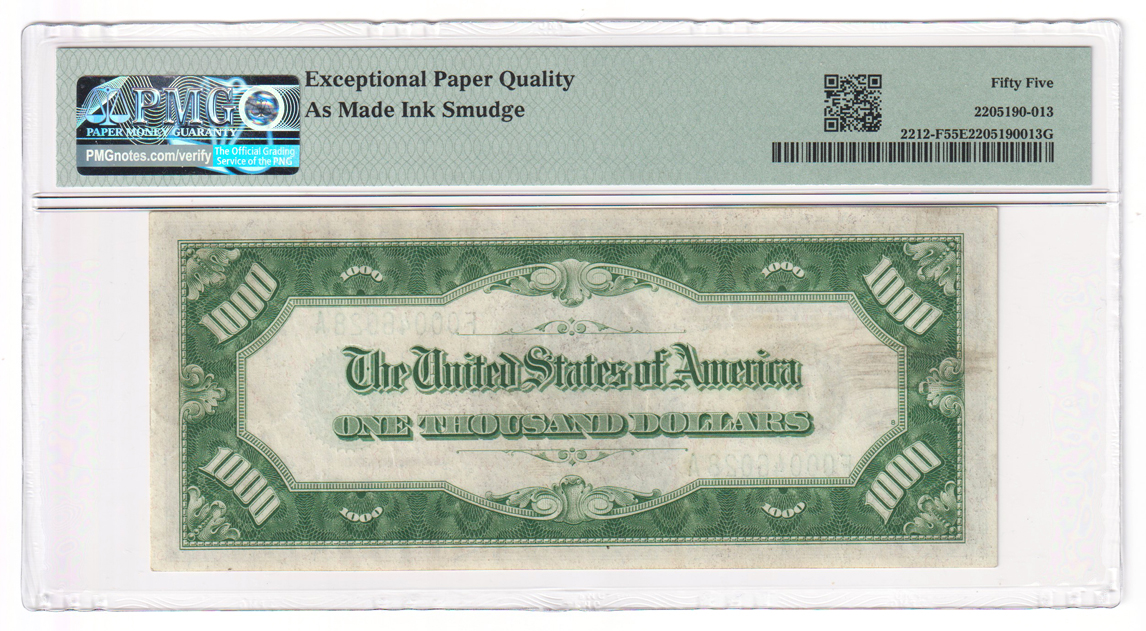 1934-A $1,000 Atlanta Fr# 2212-F - PMG AU-55 EPQ