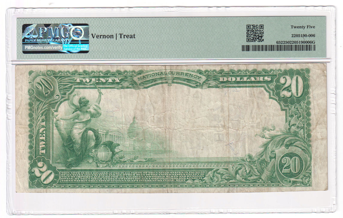 1902 $20 Blue Seal - Irving, IL Charter #8647 - PMG VF-25