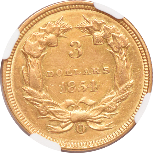 1854-O NGC AU details/cleaned