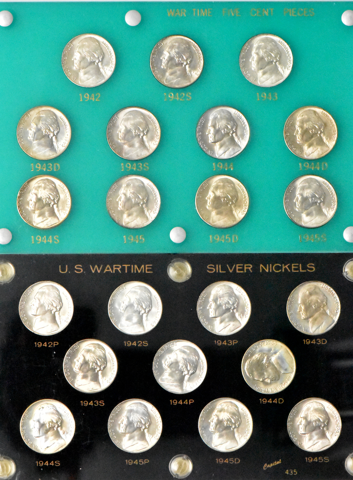 Five War Nickel sets