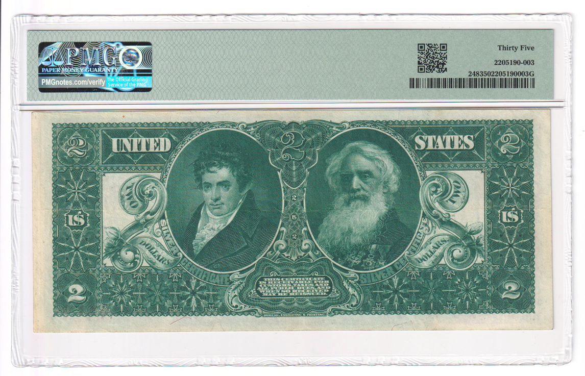 1896 $2 Educational Fr# 248 - PMG VF-35