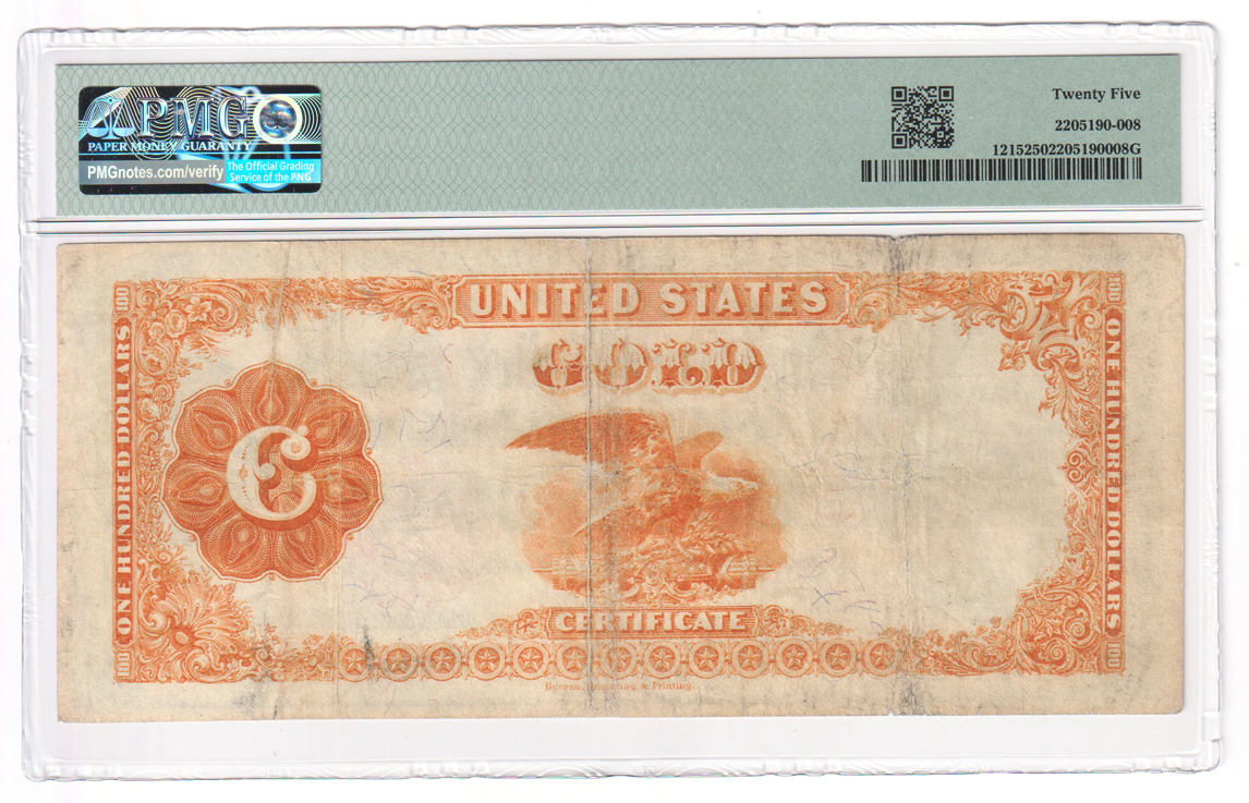 1922 $100 Fr# 1215 - PMG VF-25