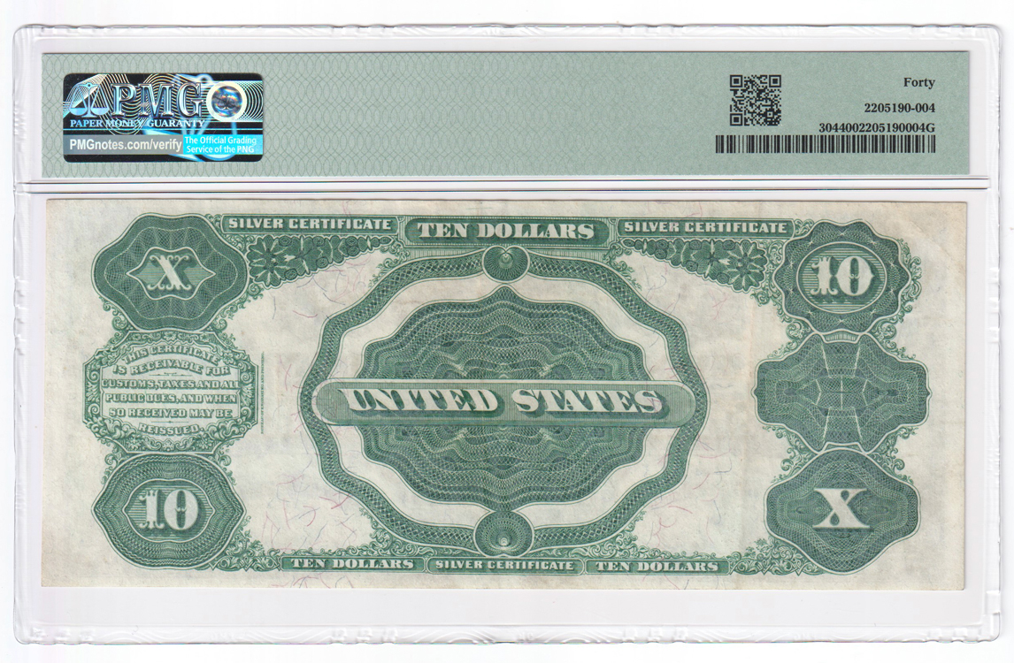 1891 $10 Tombstone Fr# 304 - PMG XF-40