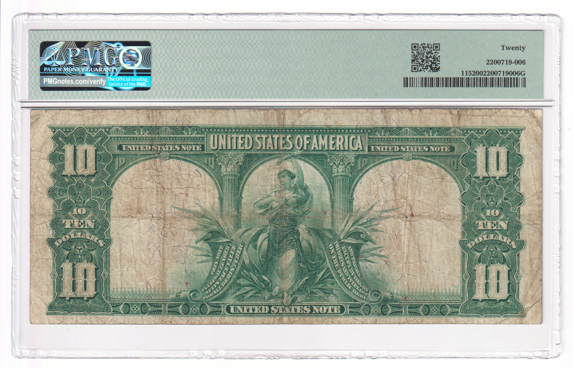 1901 $10 Bison Fr# 115 - PMG VF-20