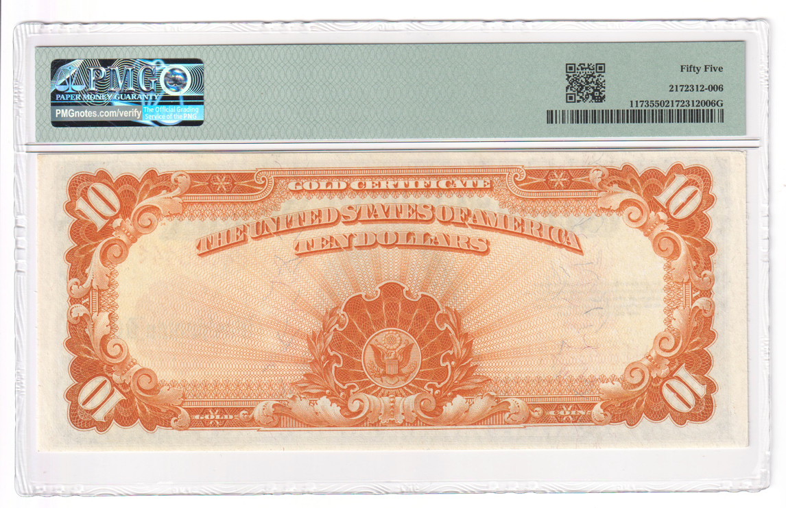 1922 $10 Fr# 1173 - PMG AU-55