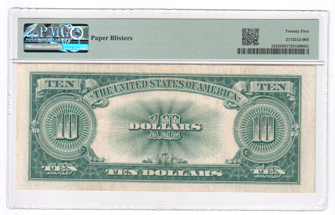 1923 $10 Fr# 123 - PMG VF-25/paper blisters