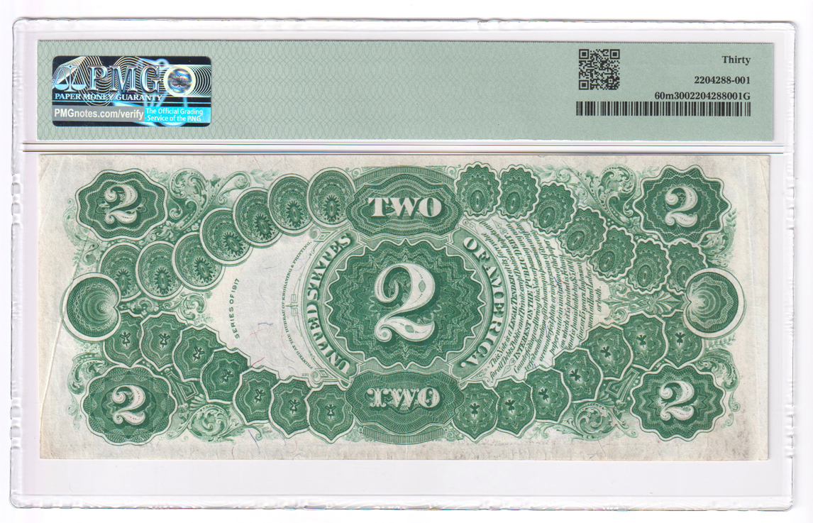 1917 $2 Fr# 60m - PMG VF-30