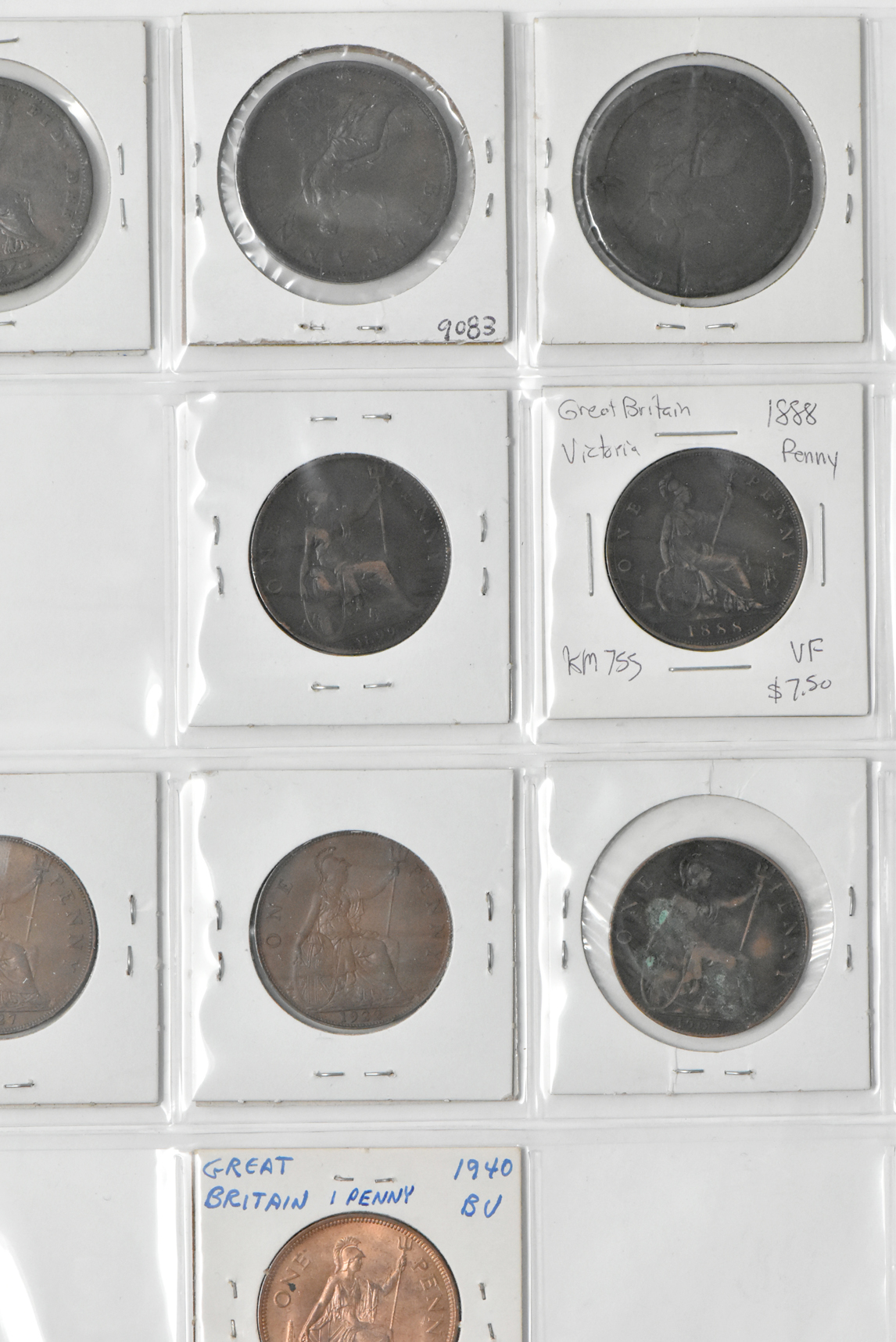 Great Britain - Large group of Great Britain coinage in a binder