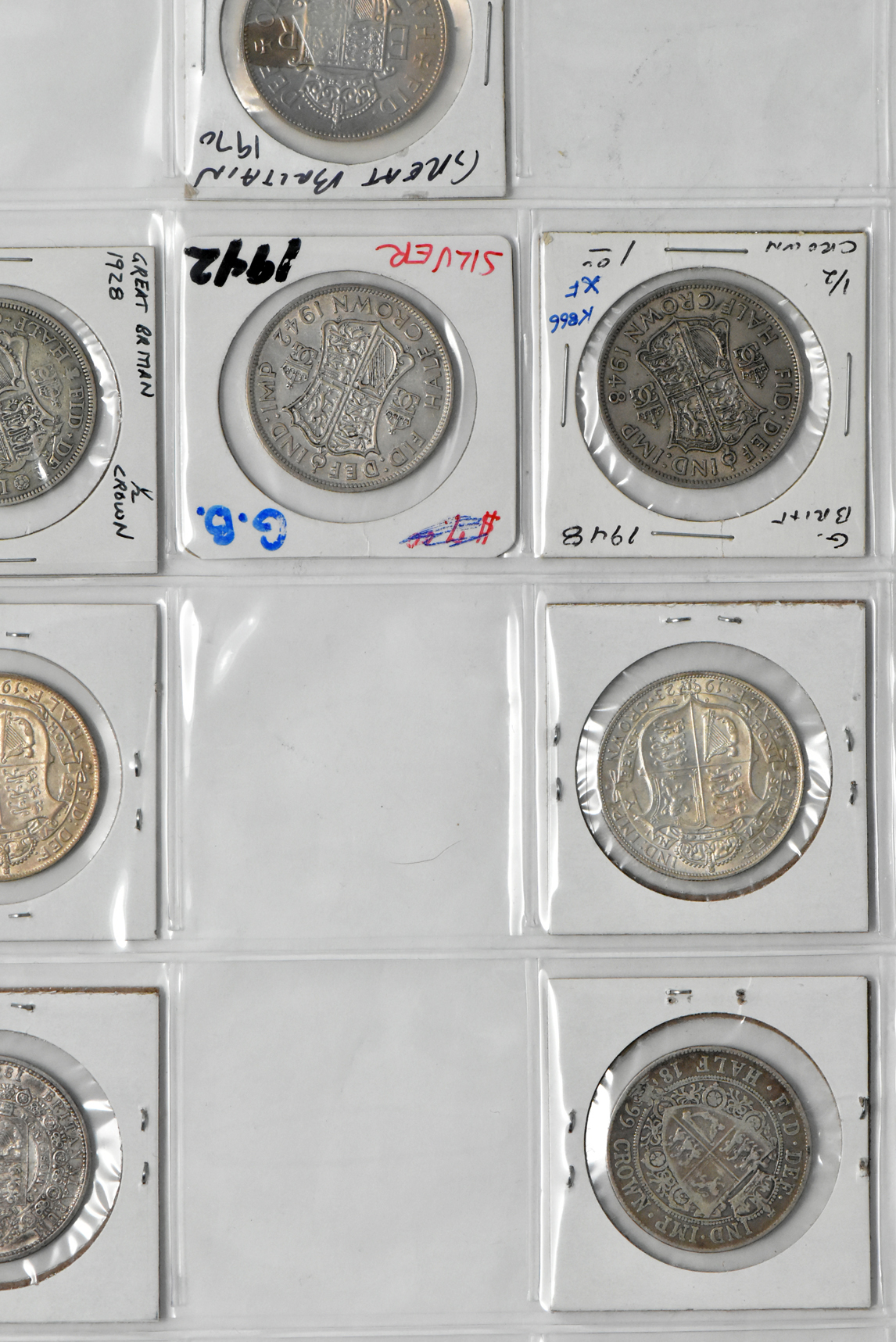 Great Britain - Large group of Great Britain coinage in a binder
