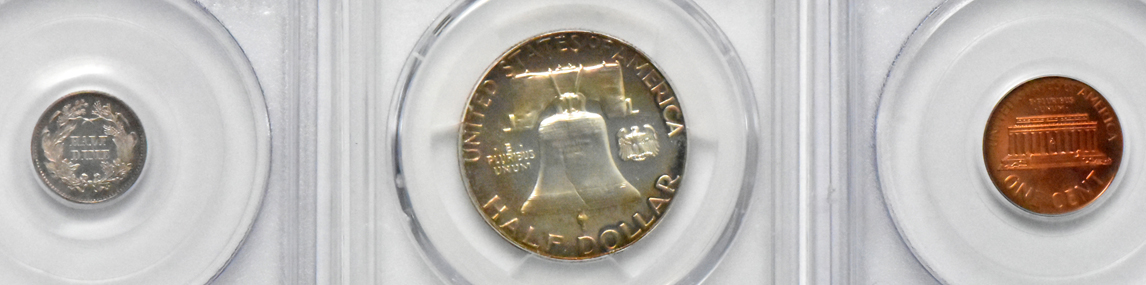 Six certified U.S. type coins