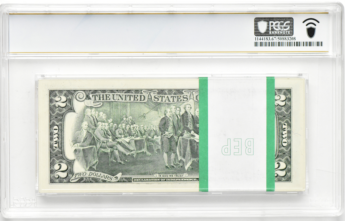 Pack of 1995 $2 Atlanta Star Fr# 1936-F* - PCGS GemCU-67 PPQ