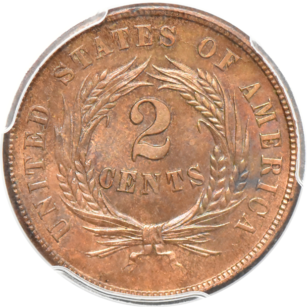 1864 Large Motto PCGS MS-64RB
