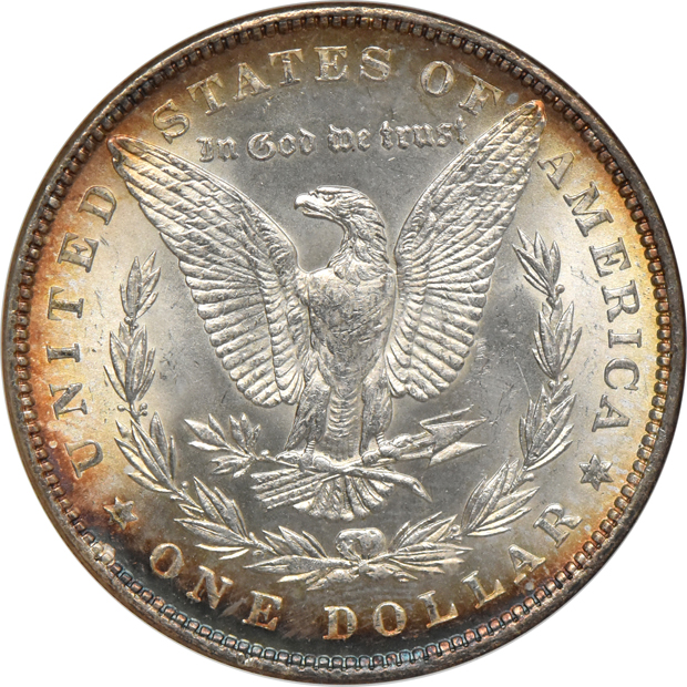 Eight 1881-S MS-63 and one 1887 MS-64, all ANACS