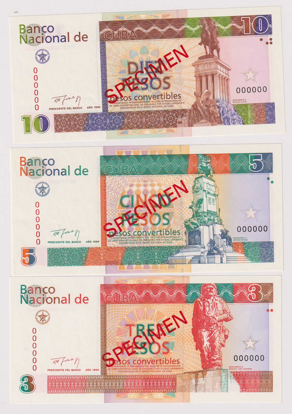 Cuba - Nine Specimen notes