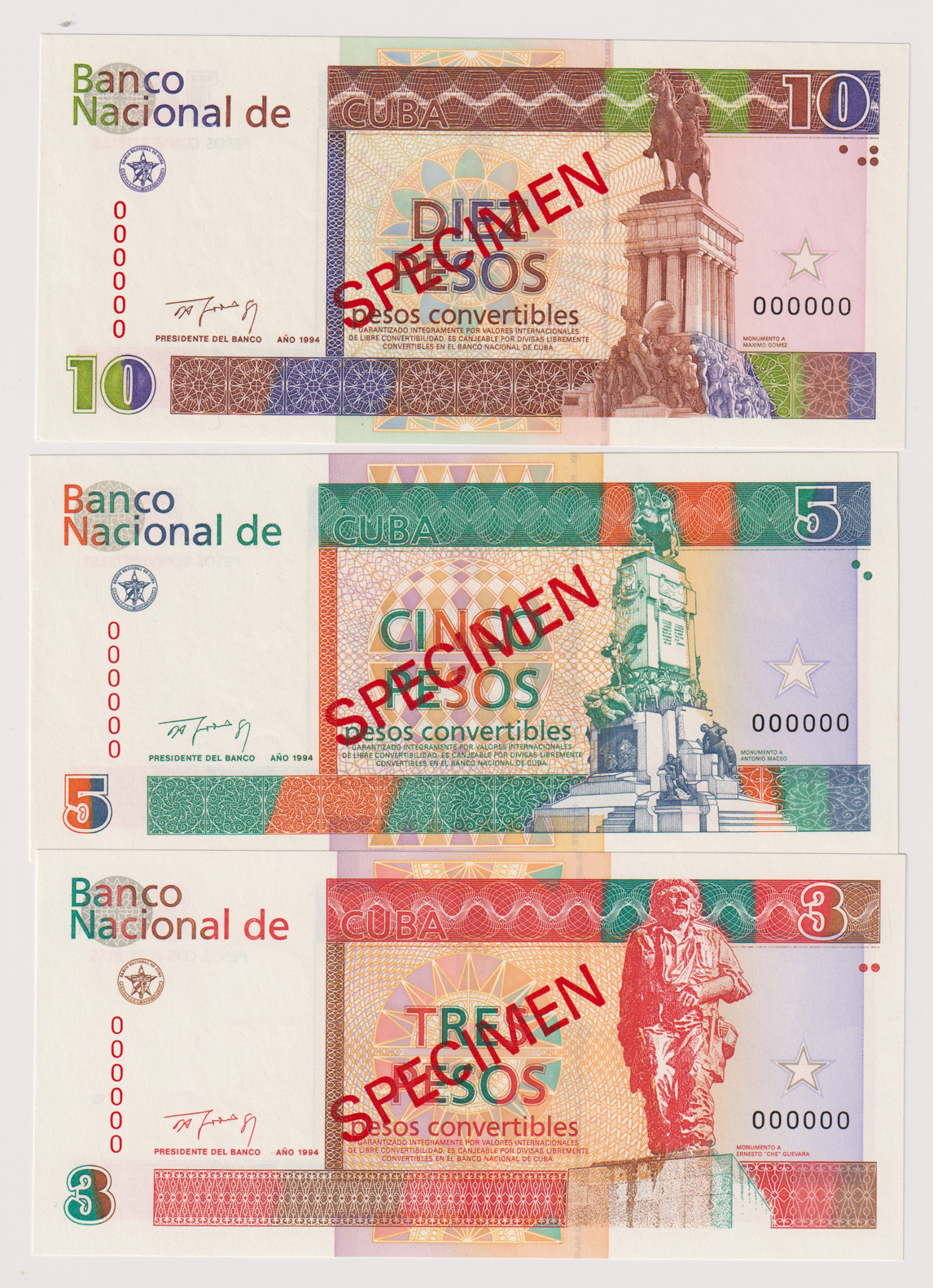 Cuba - Nine Specimen notes
