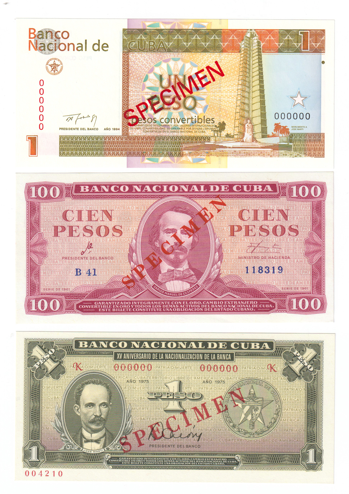 Cuba - Nine Specimen notes