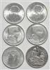 Multiple - Twenty-two 50 francs, plus 18 various silver coins