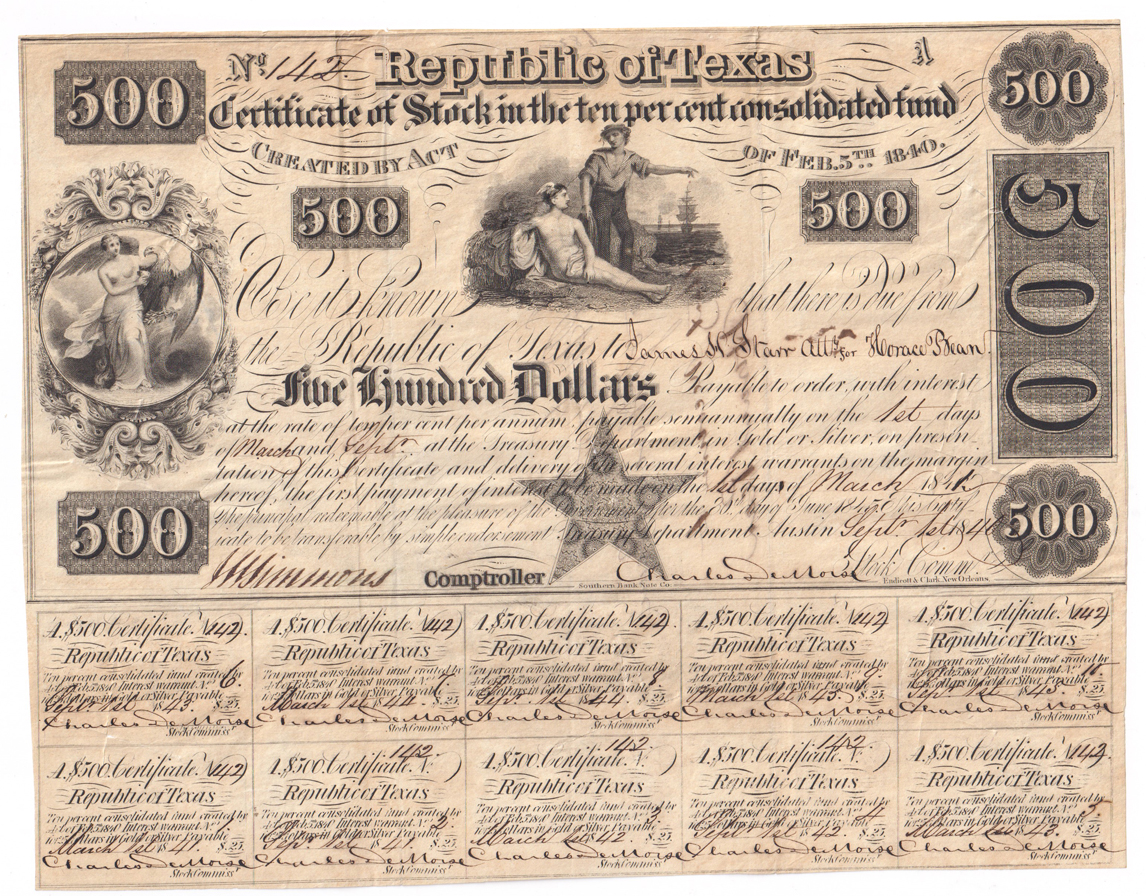 Album of Texas Bonds and Certificates