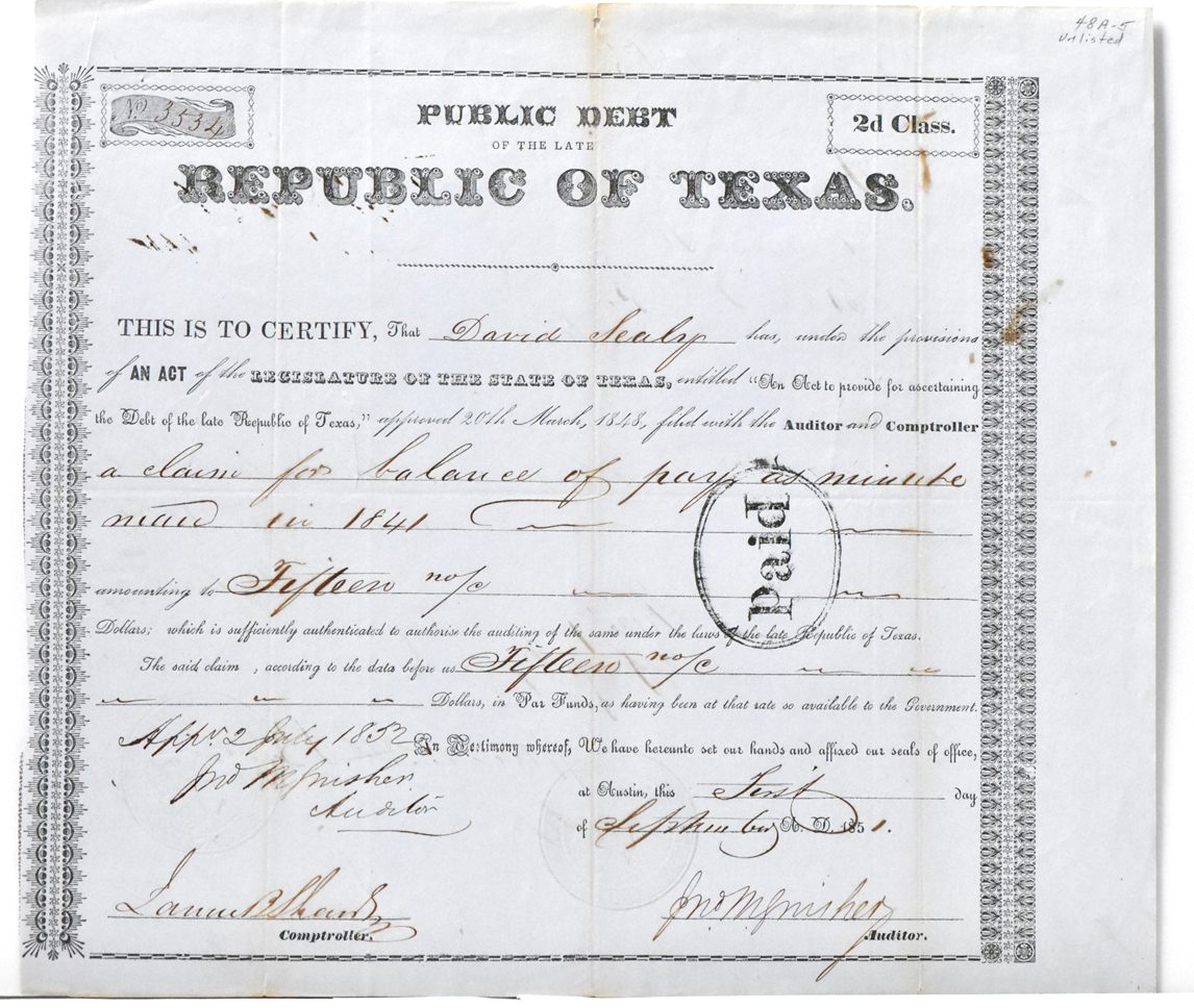 Misc. Texas paper