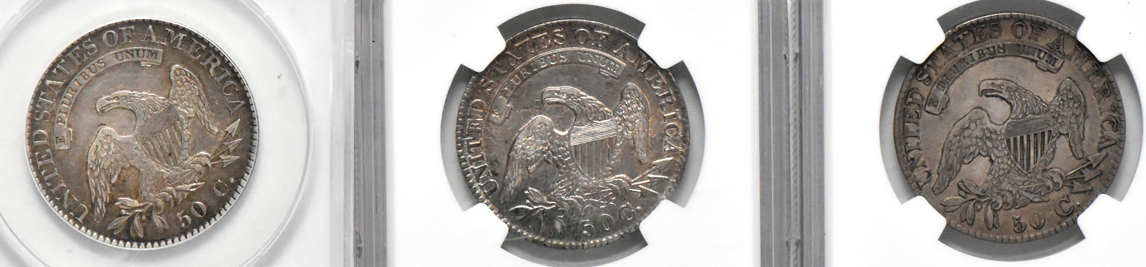 1822 ANACS XF-40, 1826 NGC XF-40, and an 1831 NGC AU-53