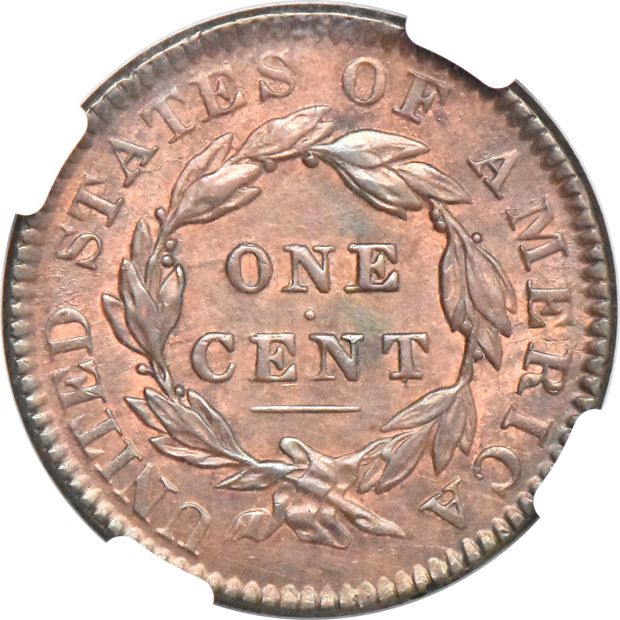 1834 Small 8 Lg Stars Med Let NGC UNC details/cleaned