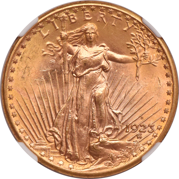 Three 1923-D NGC MS-64