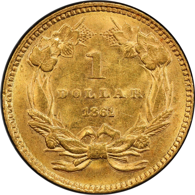 1861 PCGS MS-62