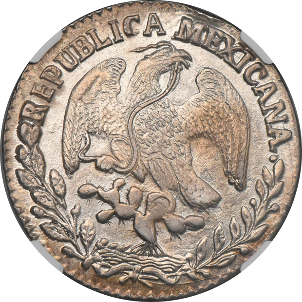Mexico - 1861-OA FR Large Eagle of 1861-1862 8 reales - NGC AU-55