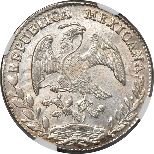 Mexico - 1862/1-DO CP 8 reales - NGC MS-64