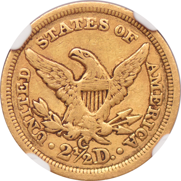 1852-C NGC XF details/cleaned