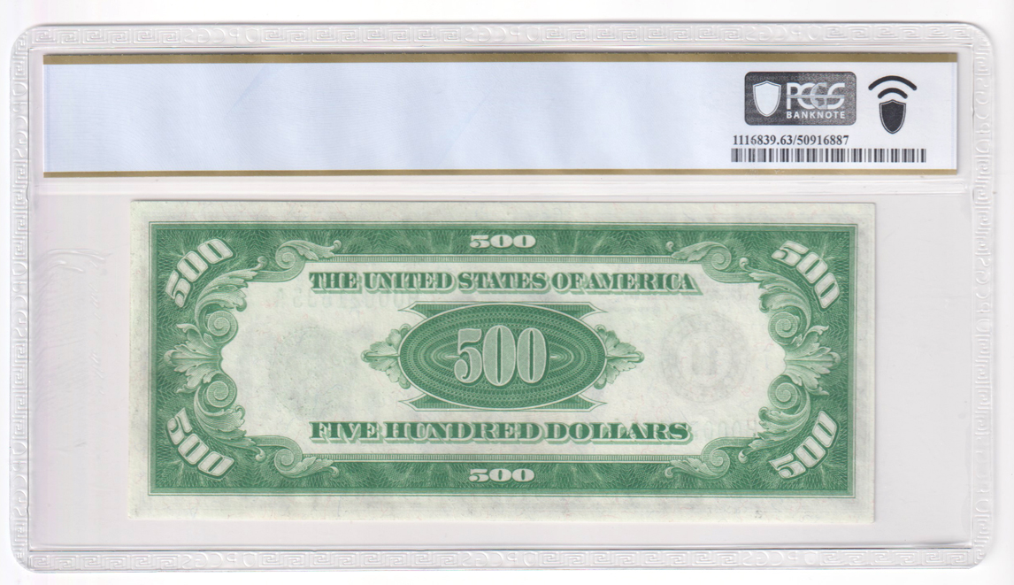 1928 $500 St. Louis Fr# 2200-H - PMG ChCU-63 PPQ