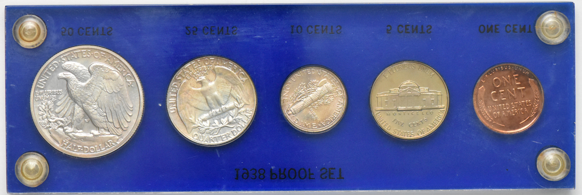 1938 Proof Set in a Capital Plastics holder