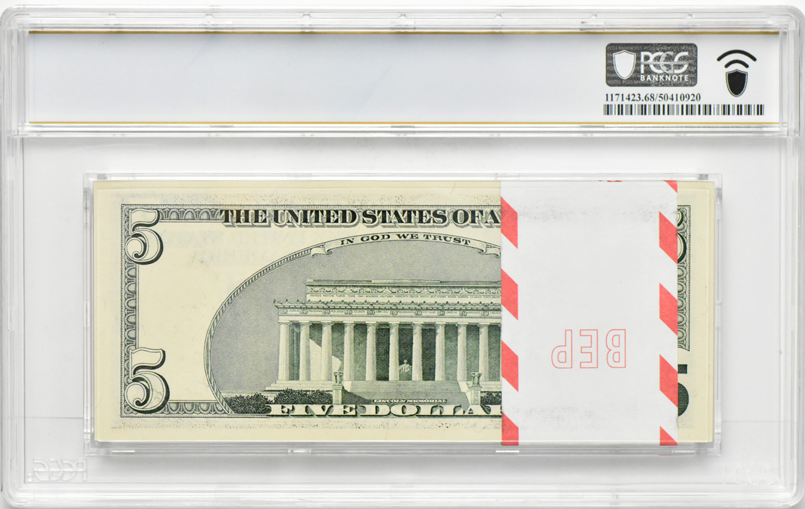 Pack1999 $5 Kansas City Star Notes Fr# 1987-J* - PMG GemCU-68 PPQ