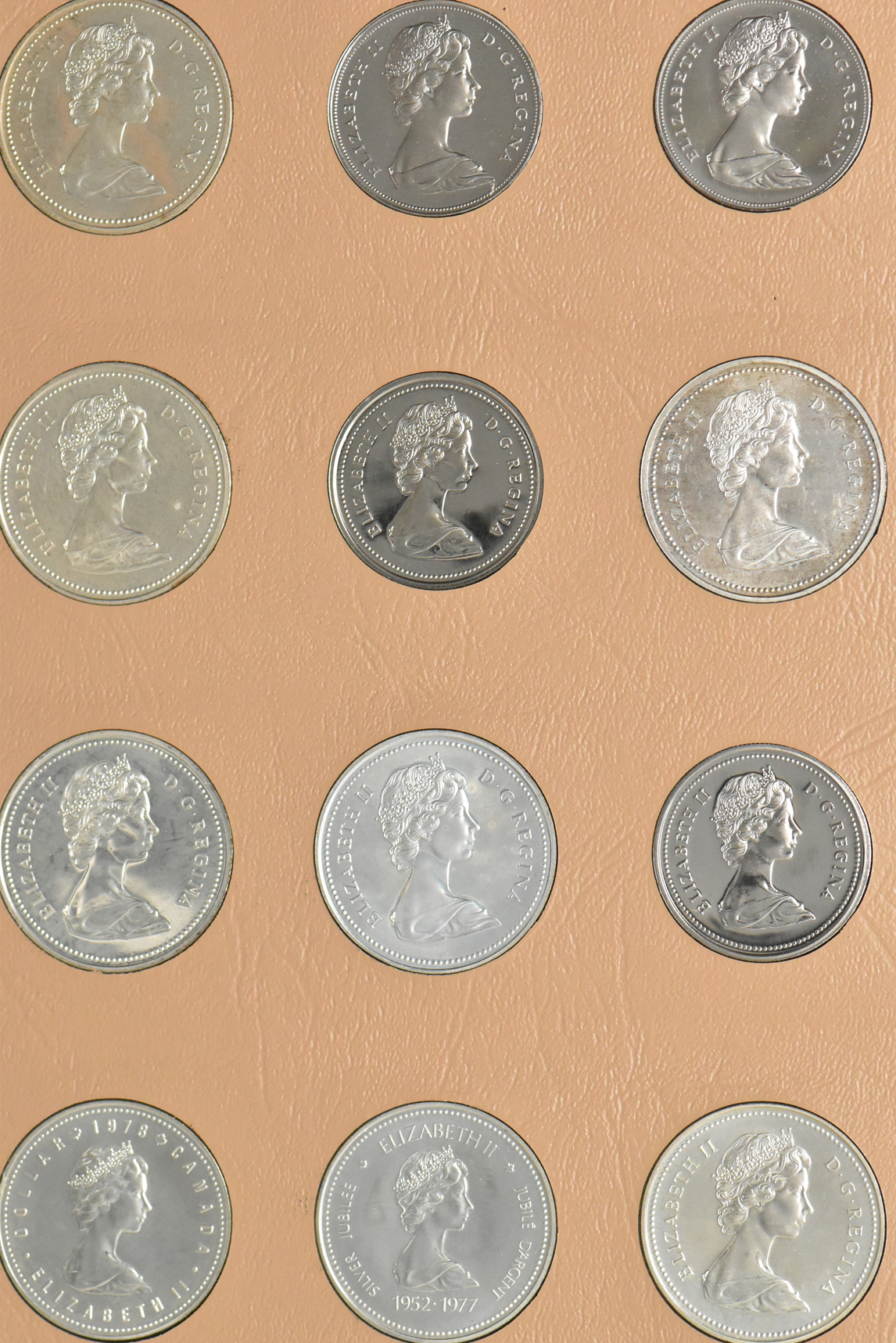 Canada - Forty-three coin Elizabeth II type set in a Dansco album