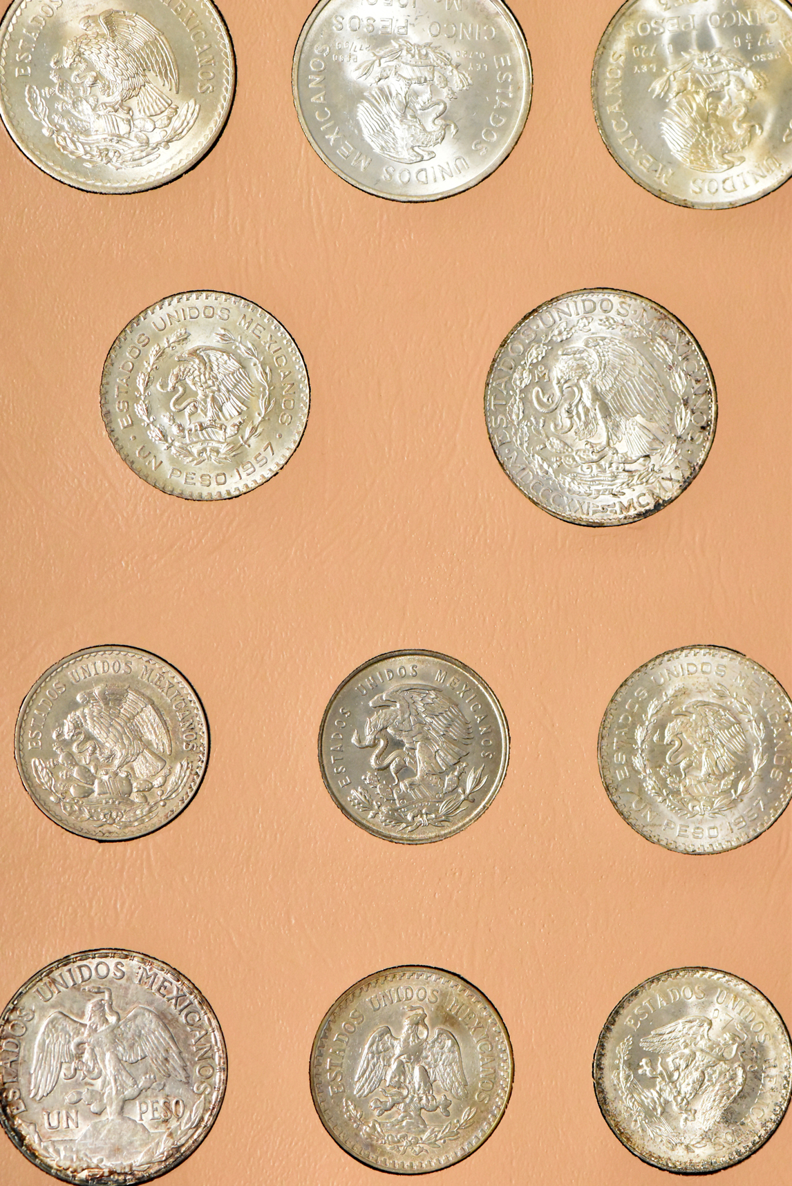 Mexico - Complete 106 type set through 1972 in a Dansco album