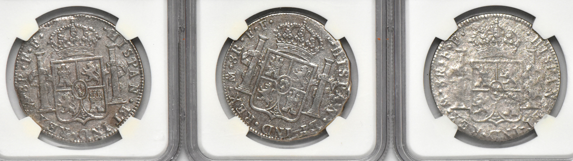 Mexico - Five NGC certified El Cazador recovery coins