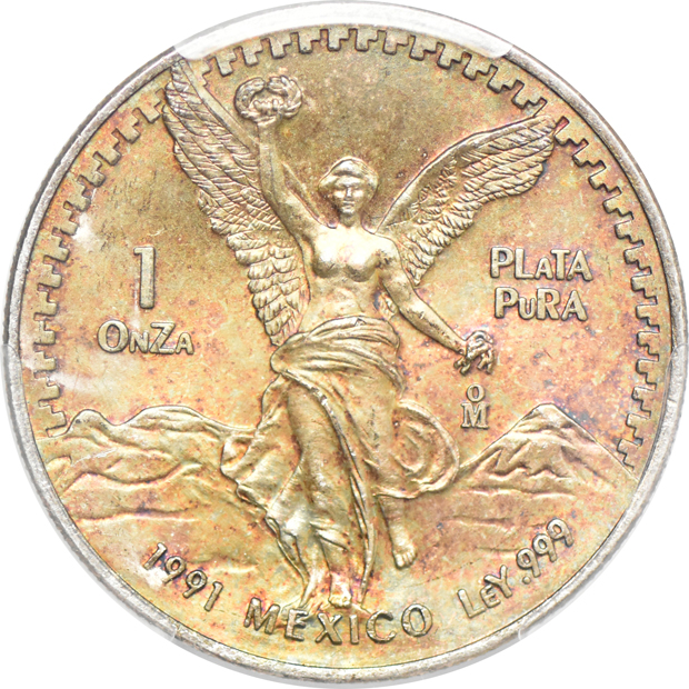 Mexico - Two 1991-Mo Type 2 1 onza - PCGS MS-66