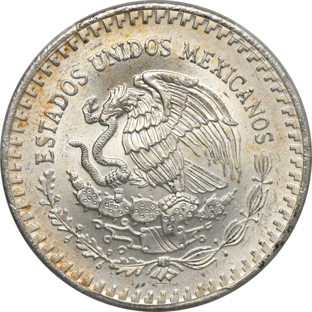 Mexico - 1991-Mo Type 2 1 onza MS-64, and a 1991-Mo Type 2 1 onza MS-67, both PCGS