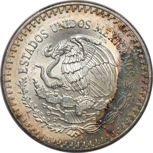 Mexico - 1991-Mo Type 2 1 onza MS-64, and a 1991-Mo Type 2 1 onza MS-67, both PCGS