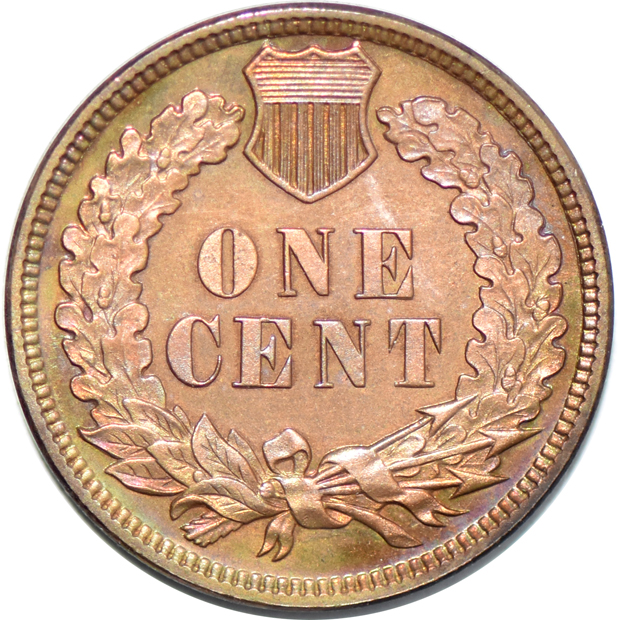 1883 Indian cent Gem Proof RB, and an 1892 Barber dime Choice Unc.