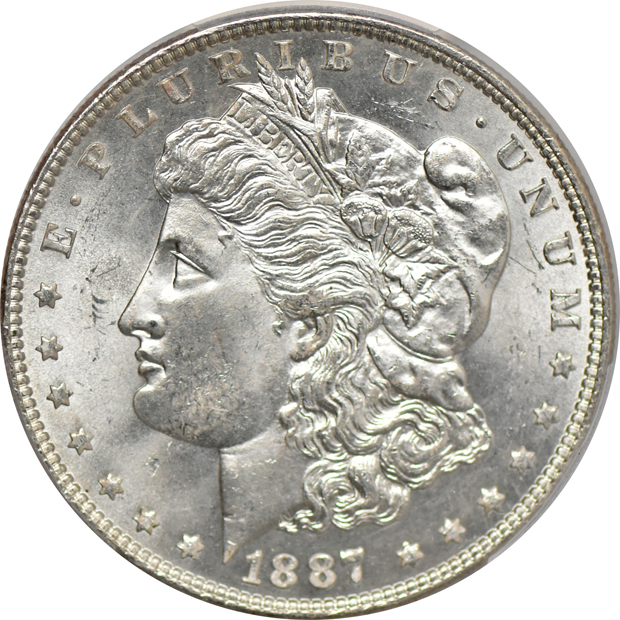 1886, 1887, and 1898-O, all PCGS MS-66