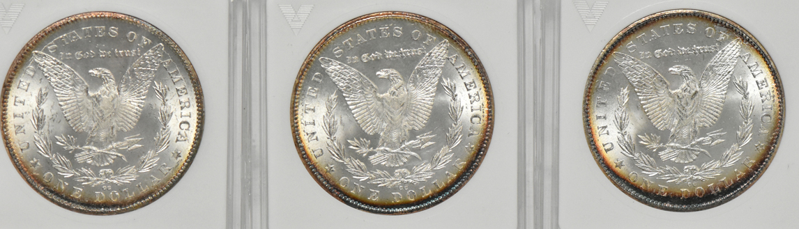 Seven 1878-CC ANACS MS-63