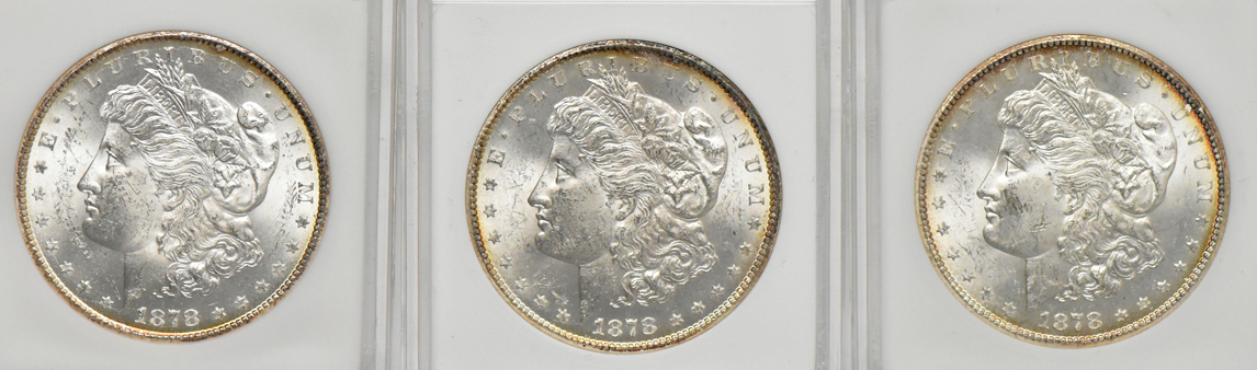Six 1878-CC ANACS MS-62