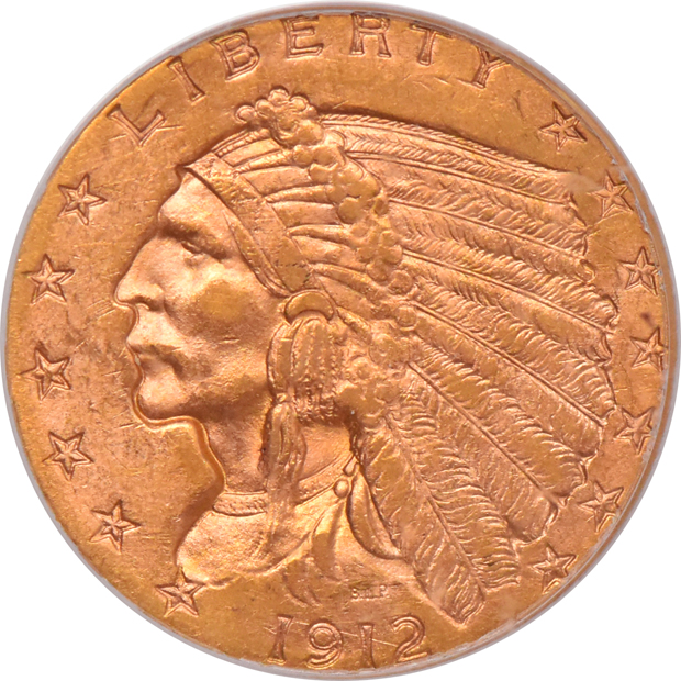 1908 MS-62, 1909 MS-62, and 1912 MS-61, all PCGS