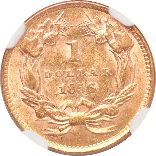1856 Upright 5 NGC MS-62